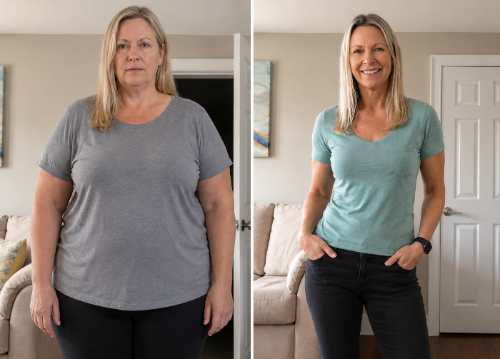 Karen's transformation in just 2 weeks